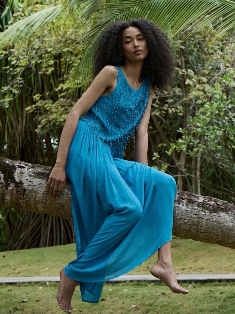 Doen Heirloom Donyale Dress in Blue Grotto- Size medium NWT